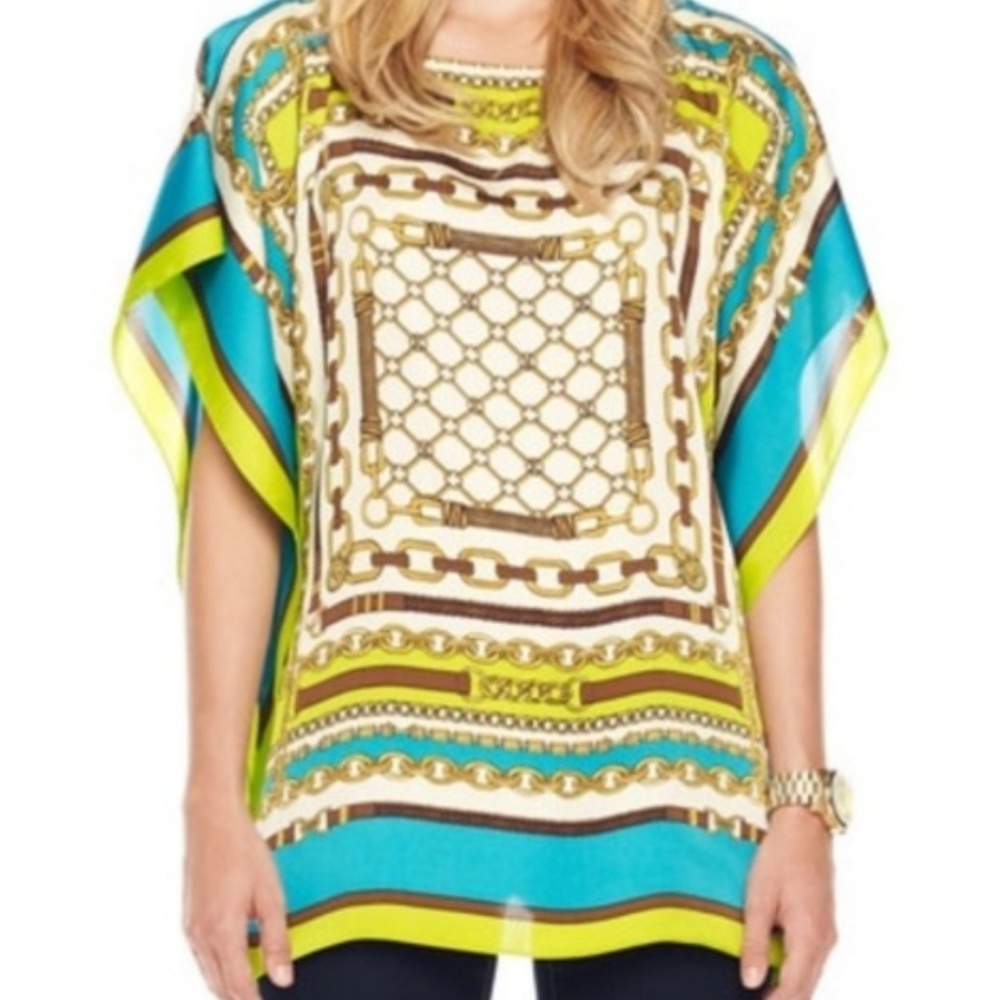 Michael Kors Silky SEXY HANDKERCHIEF Blouse XL